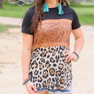 Crazy Train Buckstitch Babe Tee